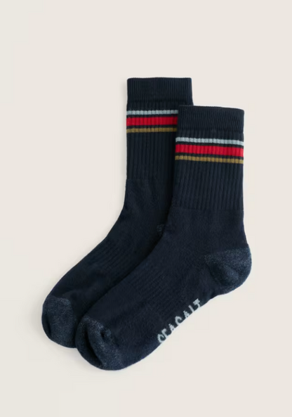 Seasalt Men's Cushioned Crew Socks Dunmere Maritime Twist