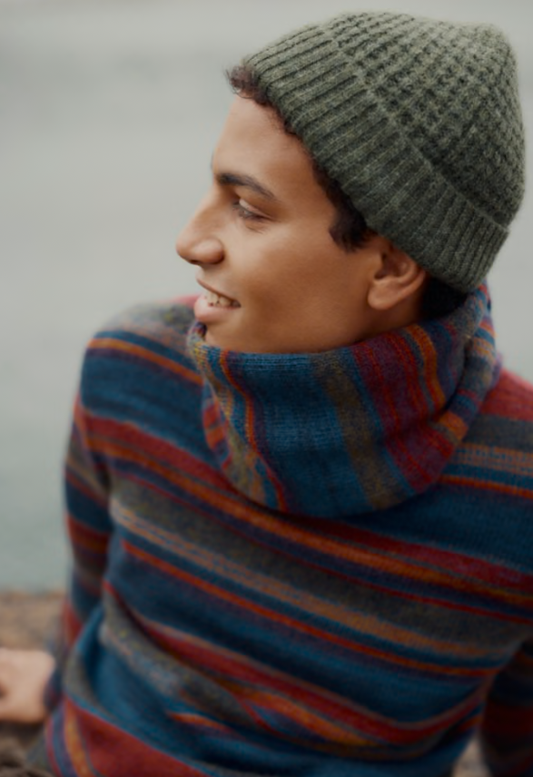 Seasalt Men's Jago Knitted Crew Neck Jumper Ascal Multi. Men's wool jumper that's Regular fit with Crew neck amd Ribbed hem and cuffs with Ribbed neckline that is Hand Wash In Cold Water. Material: 73% Wool, 22% Recycled Nylon, 4% Mohair & 1% Elastane.