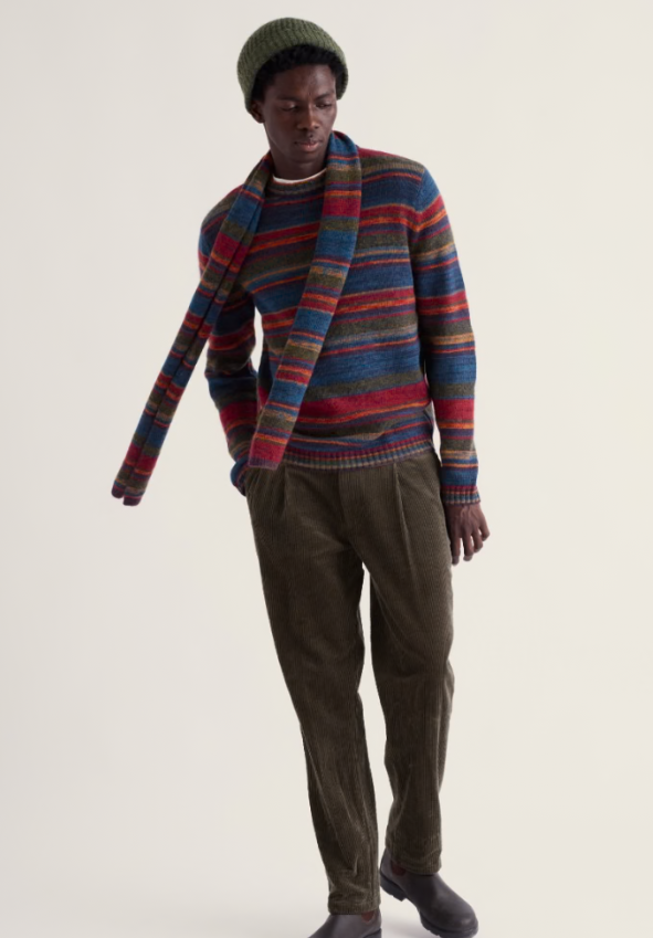 Seasalt Men's Jago Knitted Crew Neck Jumper Ascal Multi
