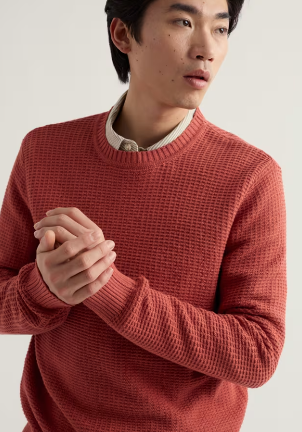 Seasalt Men's Mizzen Organic Cotton Knitted Jumper Dusty Copper Men's light jumper with Easy fit and Crew neck that's Machine Wash 30C Material: 100% Organic Cotton Dusty Copper