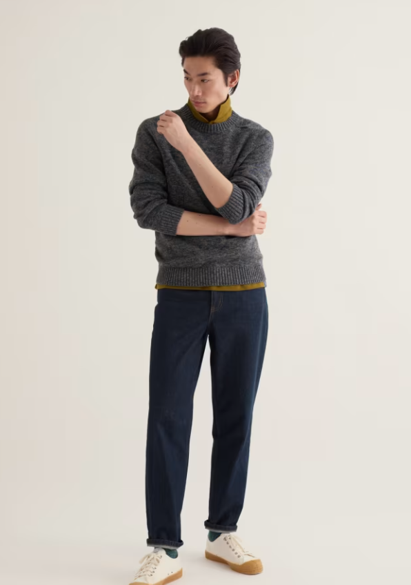 Seasalt Men's Neot Knitted Cotton Jumper Bridging Sea Cave