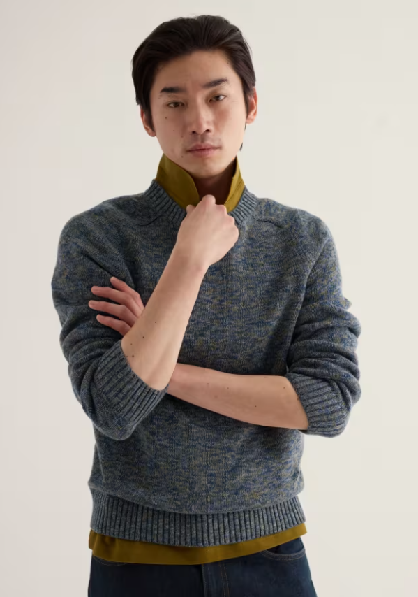 Seasalt Men's Neot Knitted Cotton Jumper Bridging Sea Cave