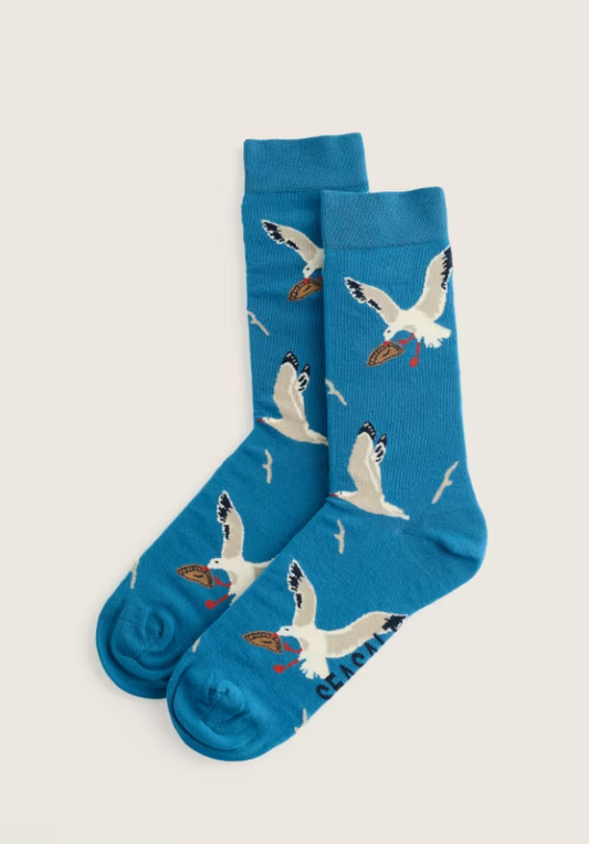 Seasalt Men's Arty Socks Pasty Gull Paddle