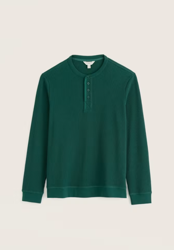 Seasalt Men's Brigantine Henley Top in Organic Cotton Thicket