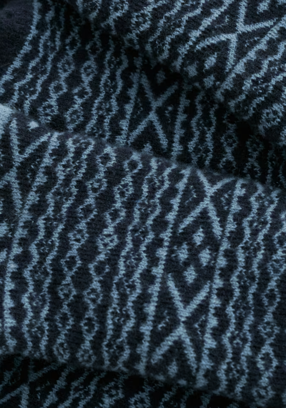 Seasalt Men's Cosy Fair Isle Socks Shingle Bay Blue Slate