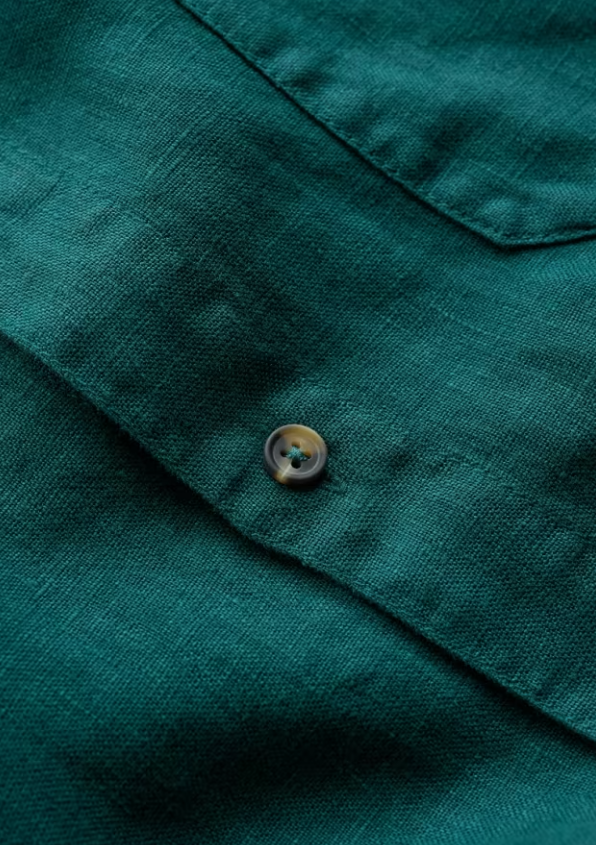 Seasalt Men's Curator Linen Shirt Dark Wreckage