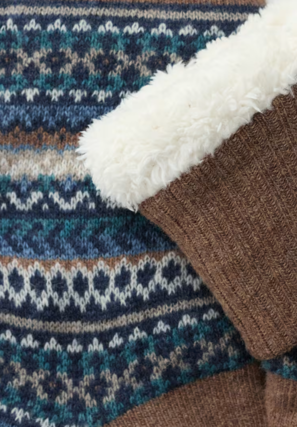 Seasalt Men's Knitted House Socks Longstone Maritime