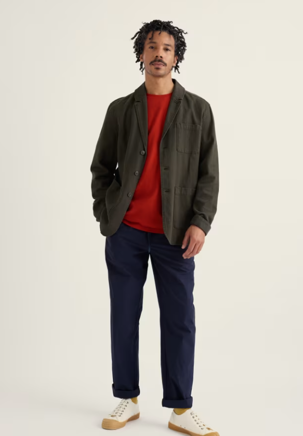 Seasalt Men's Merthen T-Shirt in Organic Cotton Jersey Cardinal
