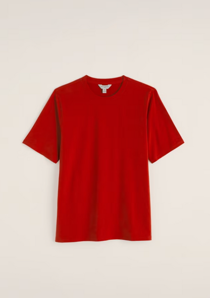 Seasalt Men's Merthen T-Shirt in Organic Cotton Jersey Cardinal
