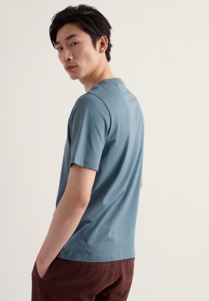 Seasalt Men's Midwatch Organic Cotton T-Shirt Estuary Fish Blue Slate