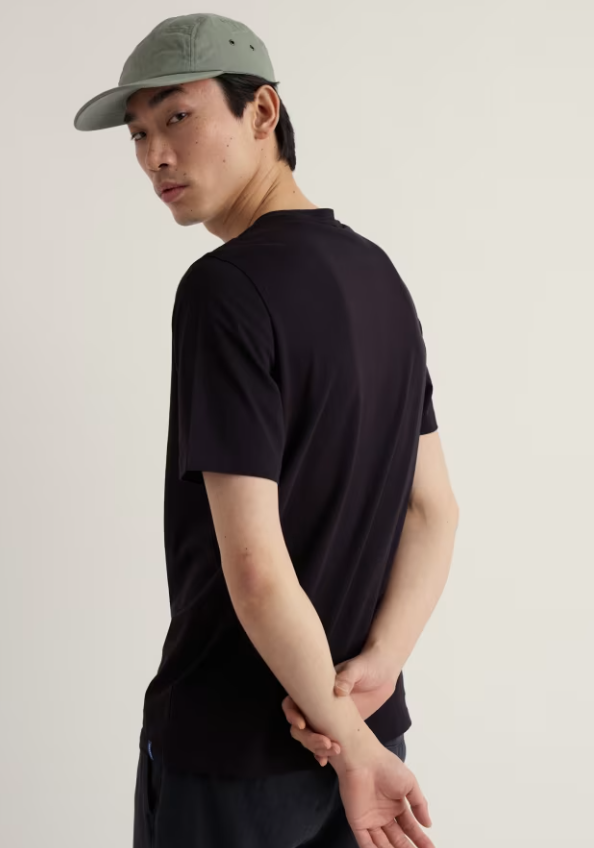 Seasalt Men's Midwatch Organic Cotton T-Shirt Godrevy Surf Onyx