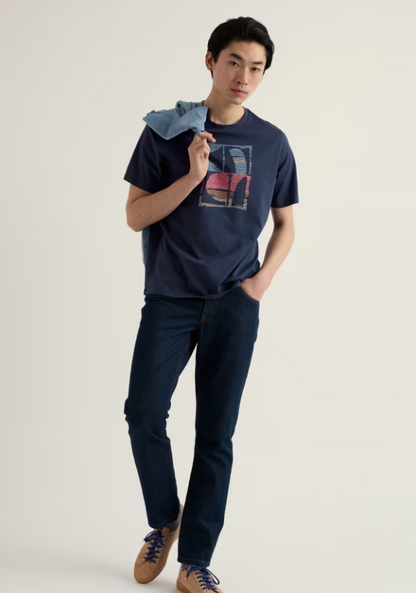 Seasalt Men's Midwatch Organic Cotton T-Shirt Helford Forms Maritime