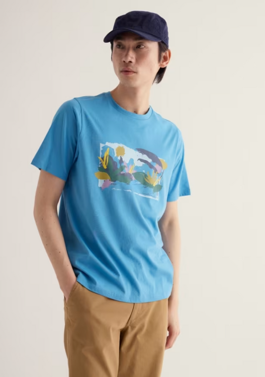 Seasalt Men's Midwatch Organic Cotton T-Shirt Helford Palms Paddle