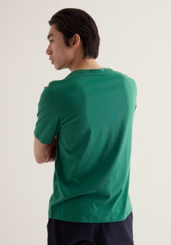Seasalt Men's Midwatch Organic Cotton T-Shirt Mini Scenes Ruscus Leaf