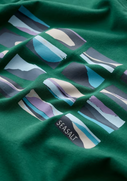 Seasalt Men's Midwatch Organic Cotton T-Shirt Mini Scenes Ruscus Leaf