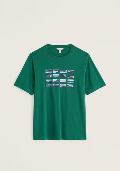 Seasalt Men's Midwatch Organic Cotton T-Shirt Mini Scenes Ruscus Leaf