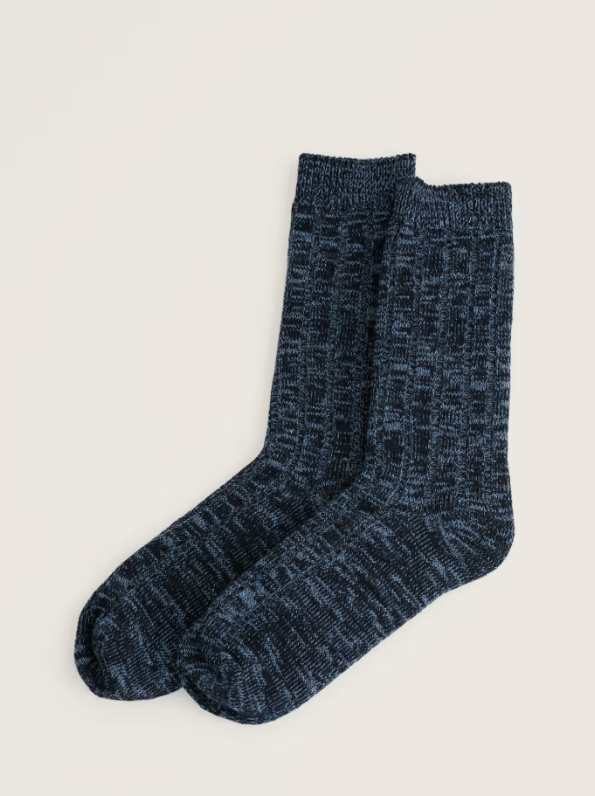 Seasalt Men's Plain Bloomin Good Socks Maritime Twist