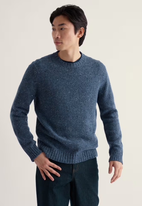 Seasalt Men's Trowan Crew Neck Jumper Squall