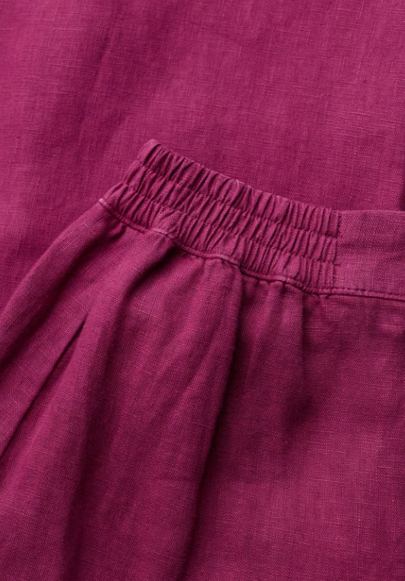 Seasalt Merrivale Linen Culottes Dark Freesia