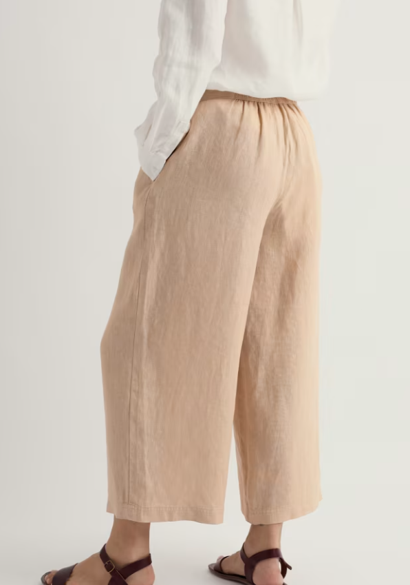 Seasalt Merrivale Linen Culottes Whelk