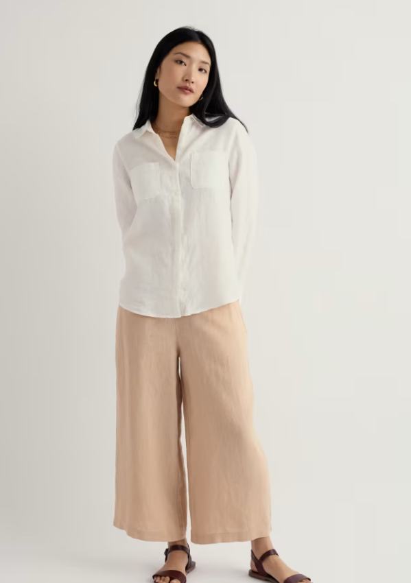 Seasalt Merrivale Linen Culottes Whelk