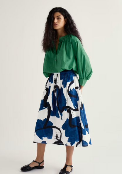 Seasalt Moor Grass A-Line Shirt Spring Green