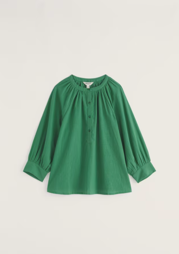 Seasalt Moor Grass A-Line Shirt Spring Green
