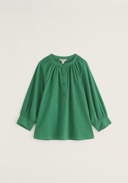 Seasalt Moor Grass A-Line Shirt Spring Green
