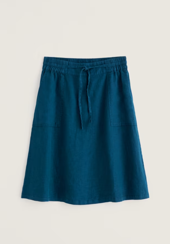 Seasalt Pepper Moth Linen Skirt Ocean Drift