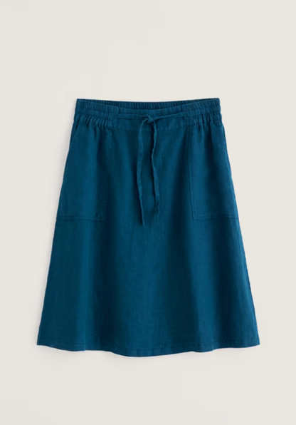 Seasalt Pepper Moth Linen Skirt Ocean Drift
