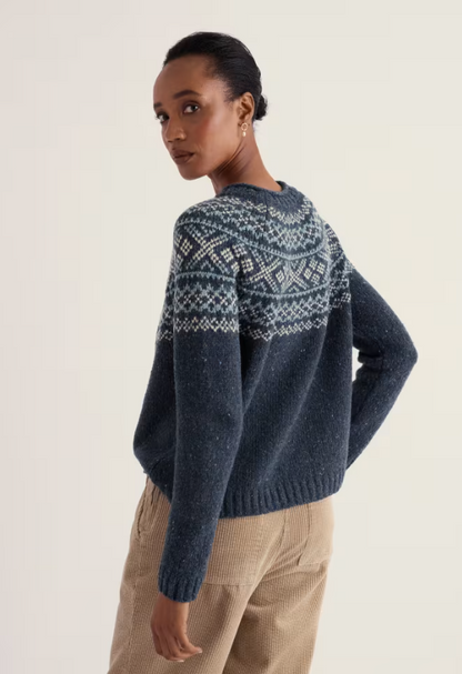 Seasalt Port Kinnis Fair Isle Jumper Shingle Bay Maritime Mix