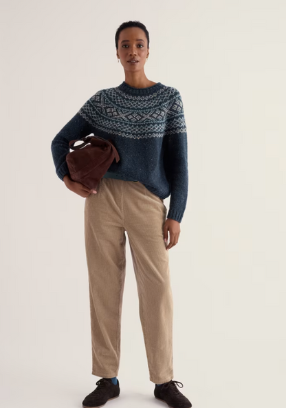 Seasalt Port Kinnis Fair Isle Jumper Shingle Bay Maritime Mix