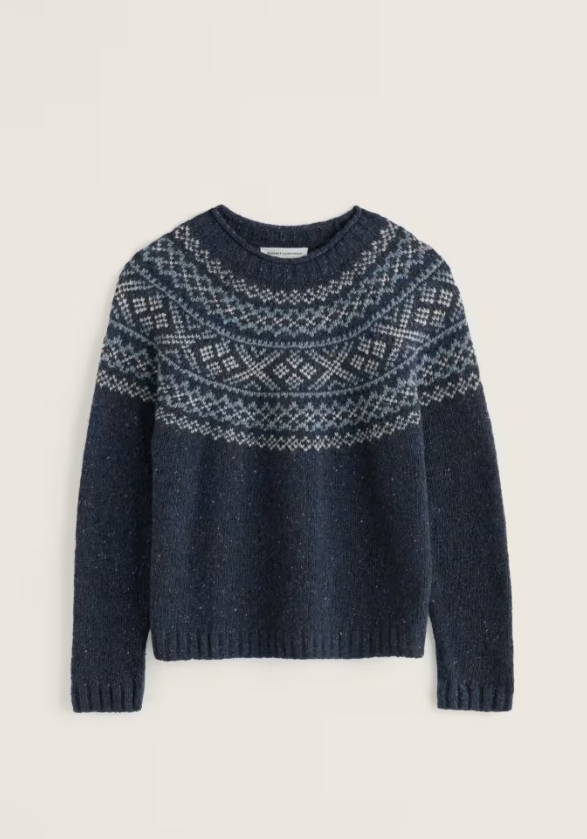 Seasalt Port Kinnis Fair Isle Jumper Shingle Bay Maritime Mix