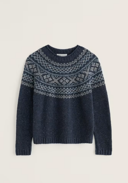Seasalt Port Kinnis Fair Isle Jumper Shingle Bay Maritime Mix