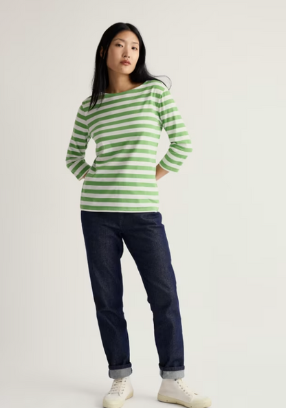 Seasalt Sailor 3/4 Sleeve Top Jersey Scallion Clover Leaf