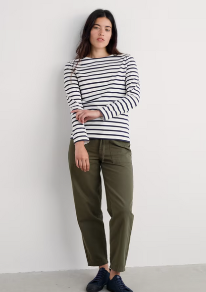 Seasalt Sailor Shirt Breton Chalk Maritime