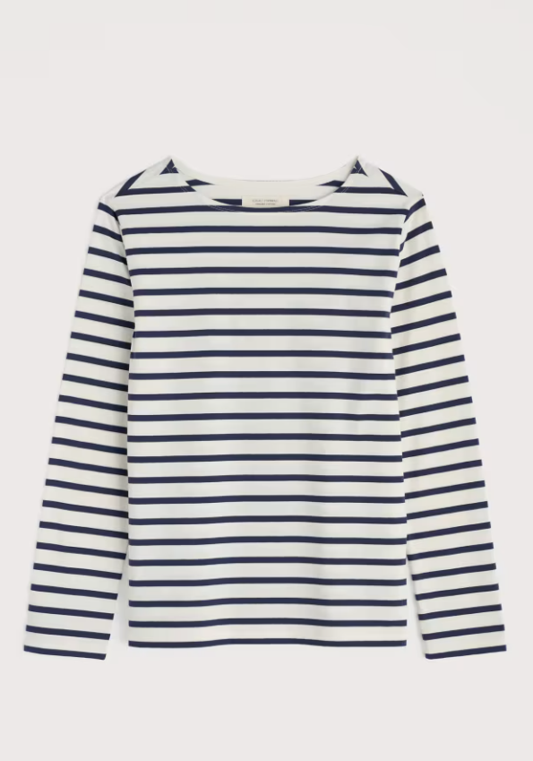 Seasalt Sailor Shirt Breton Chalk Maritime