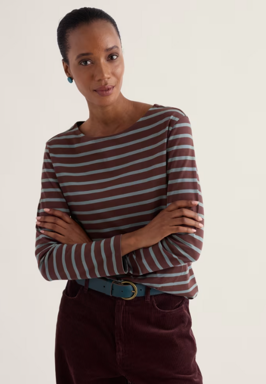 Seasalt Sailor Shirt Breton Lichen Seedbed
