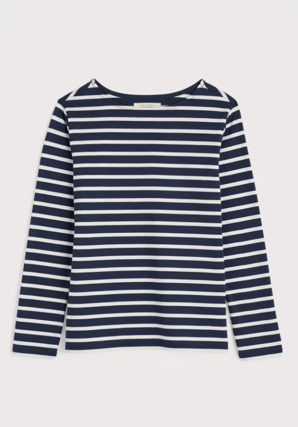 Seasalt Sailor Shirt Breton Maritime Chalk