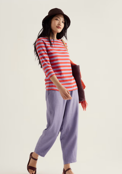 Seasalt Sailor 3/4 Sleeve Top Jersey Scallion Bellflower