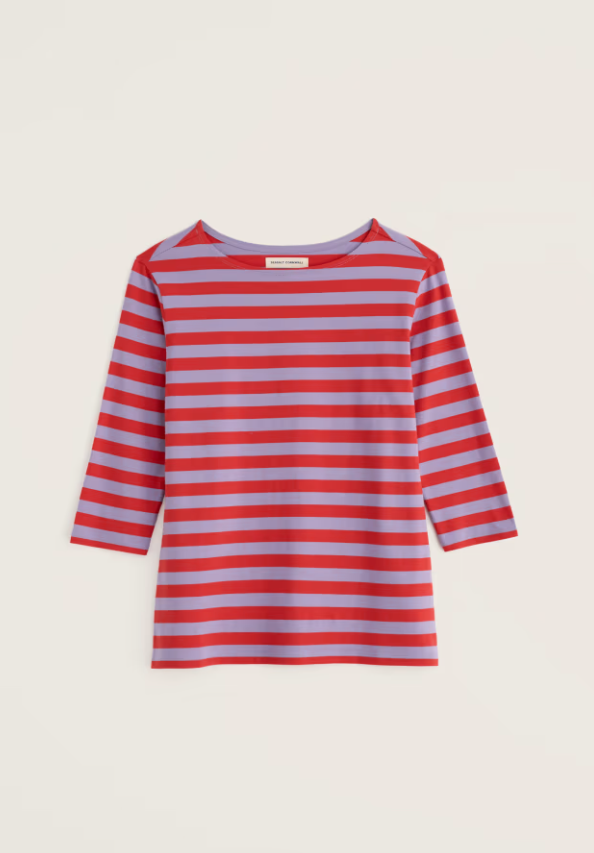 Seasalt Sailor 3/4 Sleeve Top Jersey Scallion Bellflower