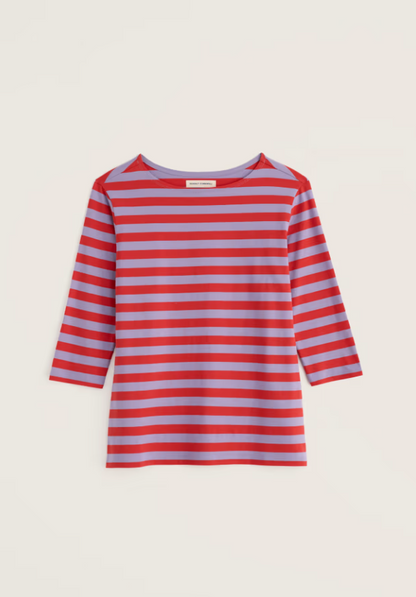 Seasalt Sailor 3/4 Sleeve Top Jersey Scallion Bellflower