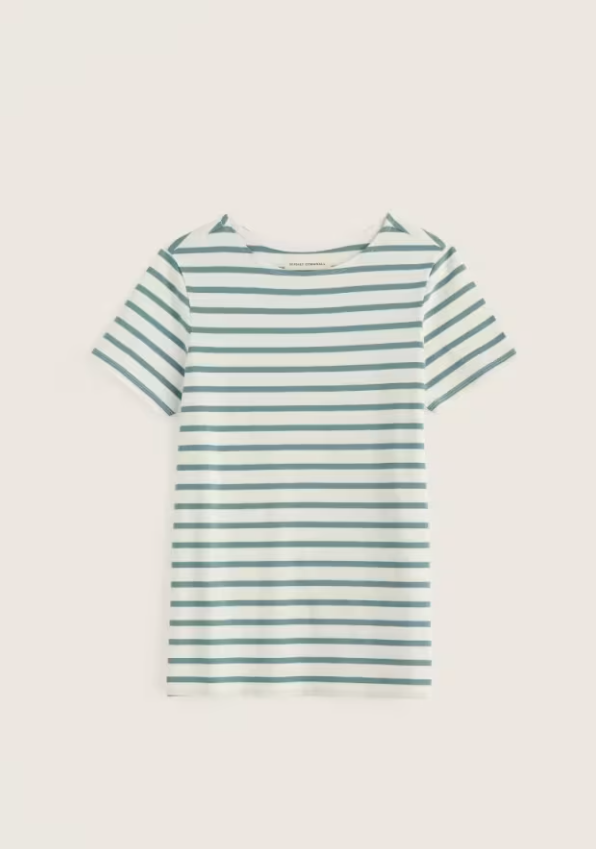 Seasalt Sailor T-Shirt Breton Chalk Sardine