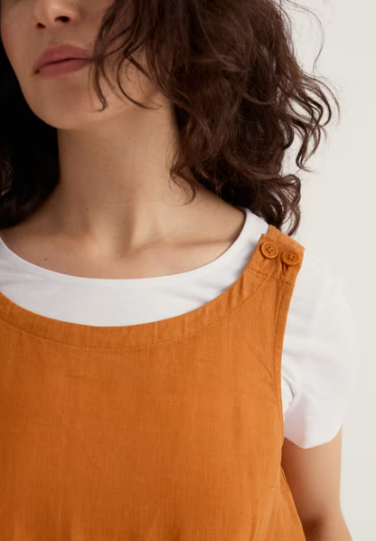 Seasalt Salt Air Wide Leg Linen Jumpsuit Amber