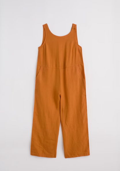 Seasalt Salt Air Wide Leg Linen Jumpsuit Amber