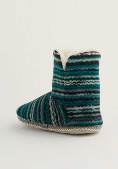 Seasalt Snooze Slipper Booties Ripple Marks Dune Grass Mix