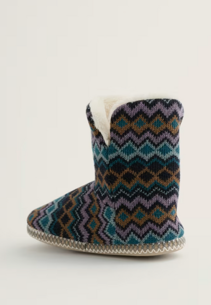Seasalt Snooze Slipper Booties Sonata Maritime Echium Mix