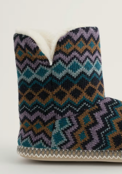Seasalt Snooze Slipper Booties Sonata Maritime Echium Mix