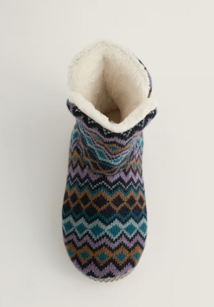 Seasalt Snooze Slipper Booties Sonata Maritime Echium Mix