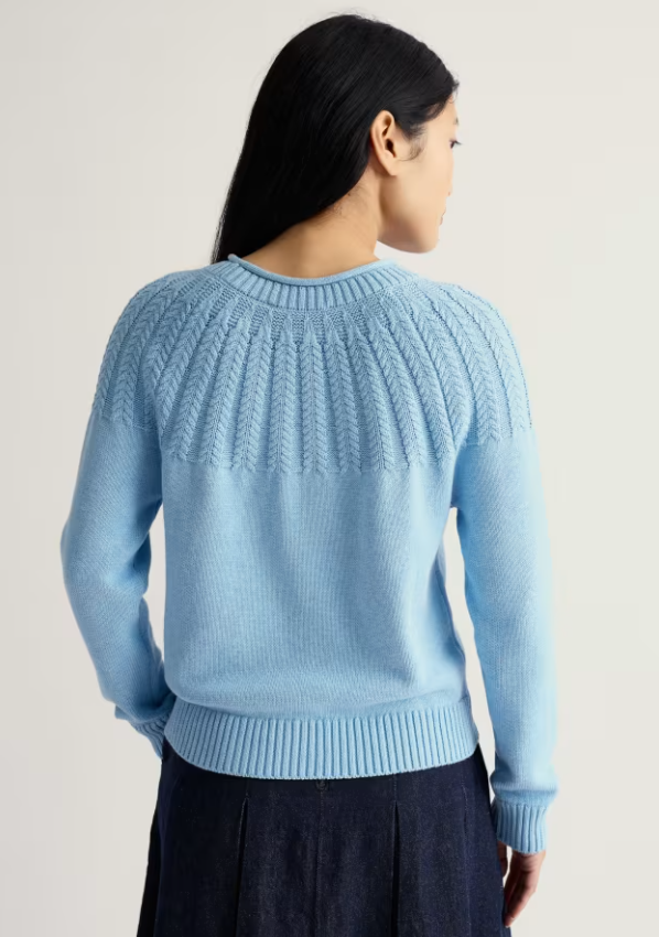 Seasalt Stone Chat Organic Cotton Jumper Spring Sky